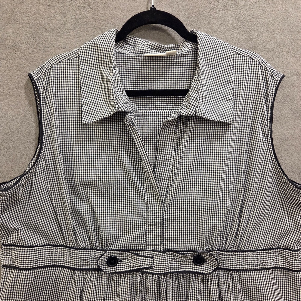 Cato Gingham Sleeveless Peplum Blouse Women's Size 26/28W Casual Office Cottage - Picture 2 of 12